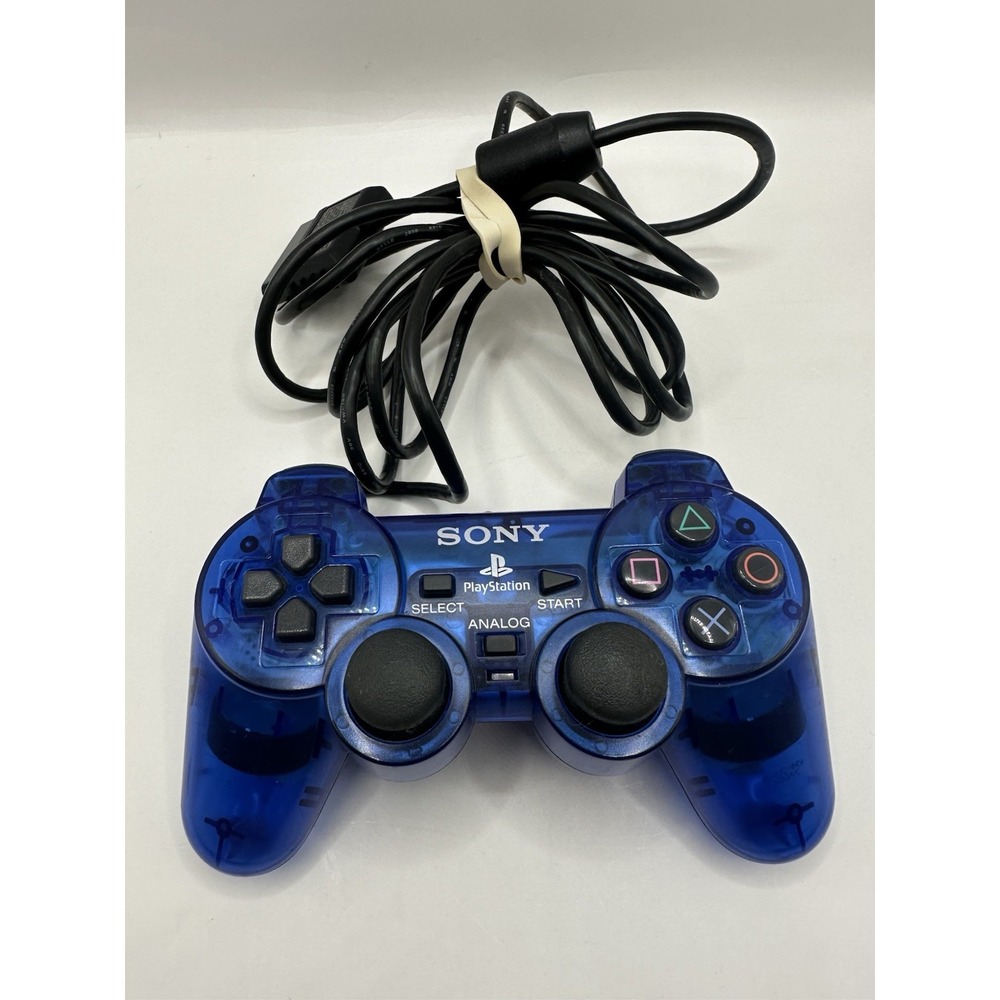 Sony SCPH-10010 PlayStation 2 DualShock Analog Controller Translucent Clear Blue